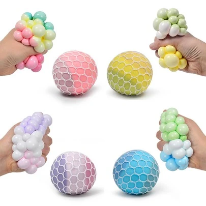 1 quả bóng nho cao su mềm TPR dành cho người lớn, đồ chơi đổi màu, màu ngẫu nhiên, đồ chơi, đồ chơi, bóng giảm căng thẳng