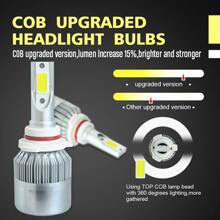 2入組9005/hb3 Led汽車頭燈燈泡,300%亮度,高功率,高/低檔可切換,取代卤素燈泡,6000k冷白色 - 9005/HB3 - 查看 2