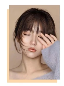 Air Fringe Wig French Bangs With Sparse Temples Natural Look Hair Piece Clip-in Lightweight - Black - View 9