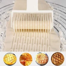 1pc, Pastry Lattice Roller Cutter, Pie Pastry Dough Cutter Roller Home Kitchen Tools - White - View 6