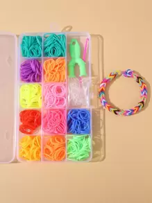 Set de 13 compartimentos con círculos de piel de colores variados para hacer pulseras, collares y anillos DIY, juguete de rompecabezas y suministros para hacer joyas