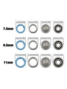 100入組紅色的鏤空五爪扣飾 - 紅色 - 查看 2