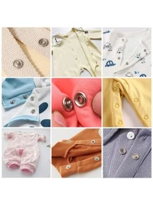 100入組紅色的鏤空五爪扣飾 - 紅色 - 查看 8