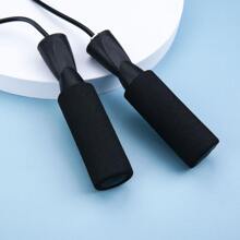 1 对黑色无绳跳绳，带加重轴承和可拆卸球，适用于室内健身训练健身房配件 - 黑色 - 查看 5