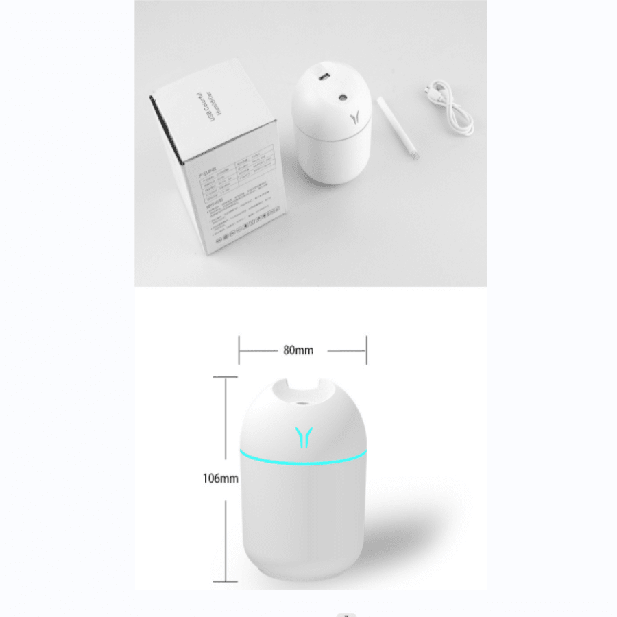 1pc Cool Mist Air Humidifier Cute Aroma Diffuser With LED Light Cold