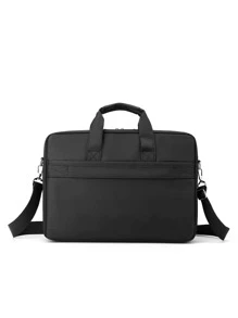 Contrast Color Simple Style Laptop Bag, Can Be Used As Shoulder Bag Or Crossbody Bag For Business/Commute Laptop Sleeve Computer Bag For School Student Black Bag Computer Bag Case Back To School Briefcase Shoulder Messenger Bag Tablet Bag Case Pouch For Men Women School Supplies Classroom Laptop Bags Classroom Bags Teacher Storage Bags Classroom Organizer Bags - Black - View 4