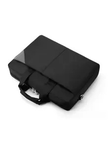 Contrast Color Simple Style Laptop Bag, Can Be Used As Shoulder Bag Or Crossbody Bag For Business/Commute Laptop Sleeve Computer Bag For School Student Black Bag Computer Bag Case Back To School Briefcase Shoulder Messenger Bag Tablet Bag Case Pouch For Men Women School Supplies Classroom Laptop Bags Classroom Bags Teacher Storage Bags Classroom Organizer Bags - Black - View 5