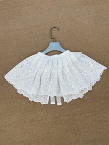 女士鉤花網空中披肩,夏季薄款穿搭襯衫、背心外套配件,假領領口