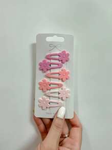 24pcs/pack 4cm Non-slip Hair Clips For Girls With Lovely Princess & Simple Design, No Hurt Hair