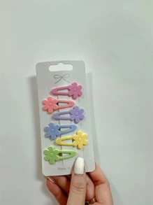 24pcs/pack 4cm Non-slip Hair Clips For Girls With Lovely Princess & Simple Design, No Hurt Hair