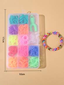 Set de 13 compartimentos con círculos de piel de colores variados para hacer pulseras, collares y anillos DIY, juguete de rompecabezas y suministros para hacer joyas