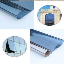 03gr花石膏綠色窗戶膜,高清晰度,極佳隔熱性,良好的遮陽和保護隱私,單向透視,整體遮陽和防曬,適用於家庭、陽台、辦公室、家具和窗戶玻璃膜 - 灰色 - 查看 9