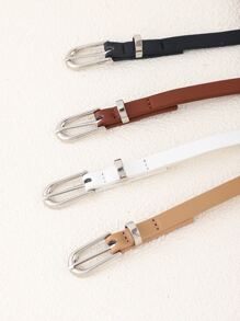 4pcs/Set Simple Women's Belt Set Summer, School Fall, Autumn, Halloween - Multicolor - View 2