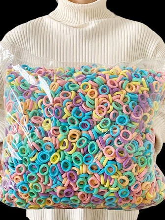 100pcs Colorful Mini Hair Ties ,Head Piece