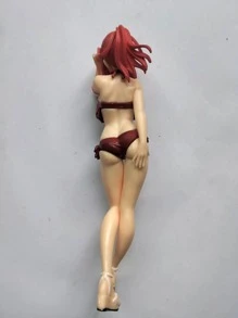 Vermelho Cor Anime Estilo Fato De Banho Menina Decoração Estatueta