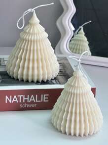 3D圣诞装饰蜡烛硅胶模具DIY香薰蜡烛香皂模具石膏环氧树脂工艺模具家居装饰用品 - 白色 - 查看 3