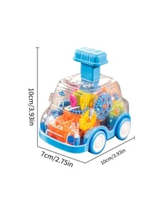 1pc Children's Inertial Gear Car, Press And Go Toy For Baby, Random Color,Baby Boy Toys,Car Toys,Toys For Babies,Back To School