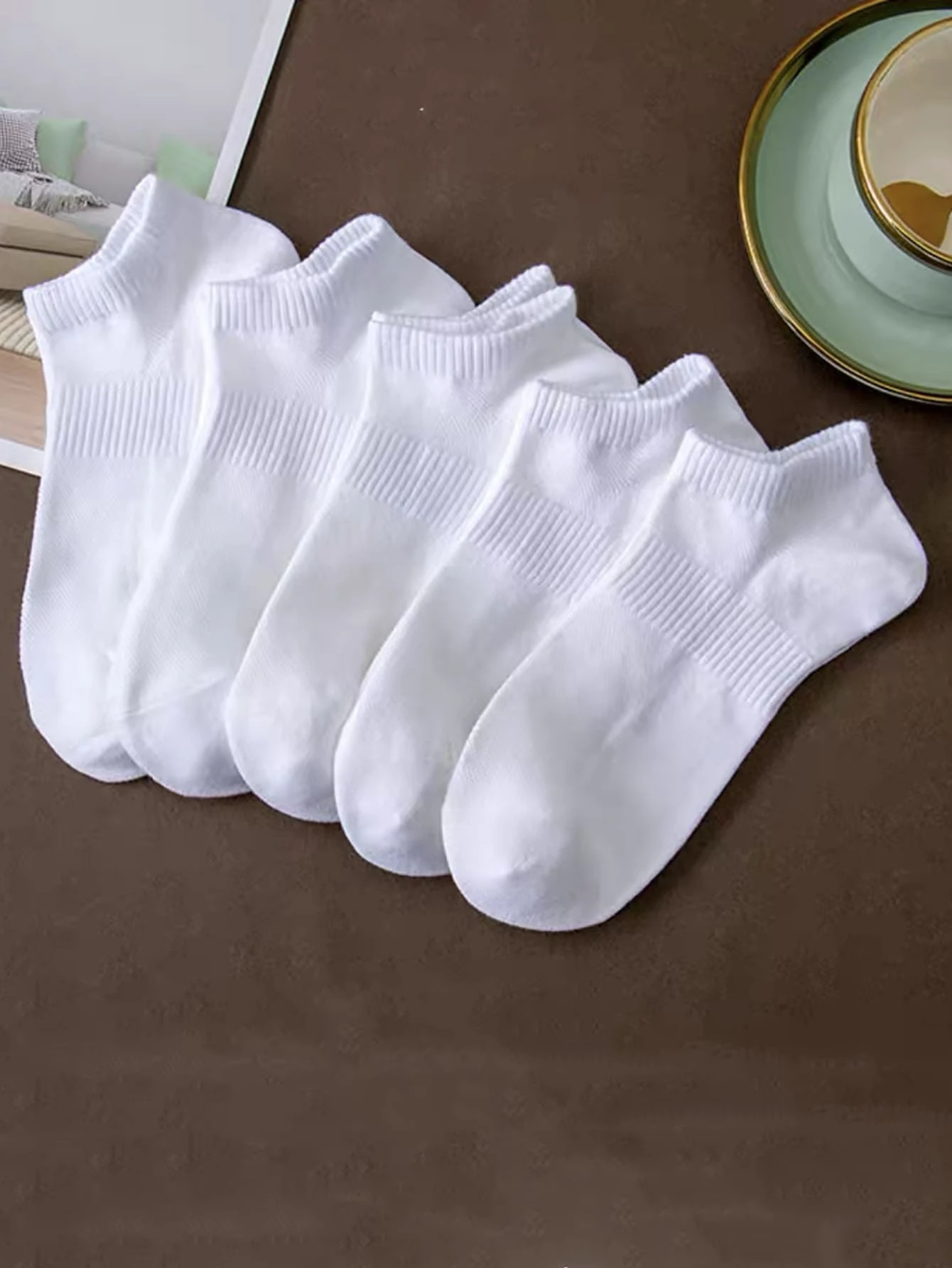 5 Pairs Polyester Sport Ankle Socks For Women - Multicolor - View 1