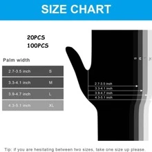黑色PVC乳膠紋身貼家庭清潔洗碗手套