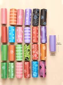 7 cái Màu ngẫu nhiên Paw Print Pet Poopbag, Doggie Bô Bag, Paw Print Sản phẩm vệ sinh - Nhiều màu - Xem 8