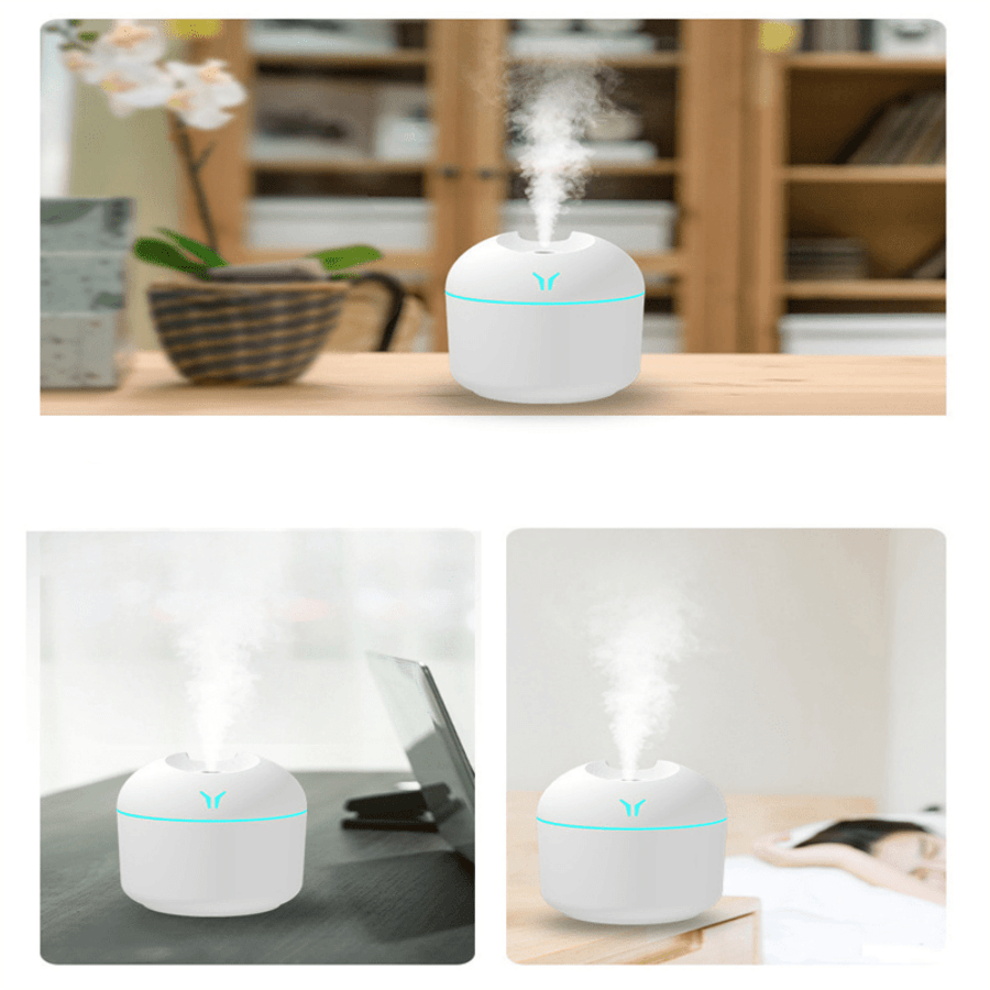 1pc Cool Mist Air Humidifier Cute Aroma Diffuser With LED Light Cold