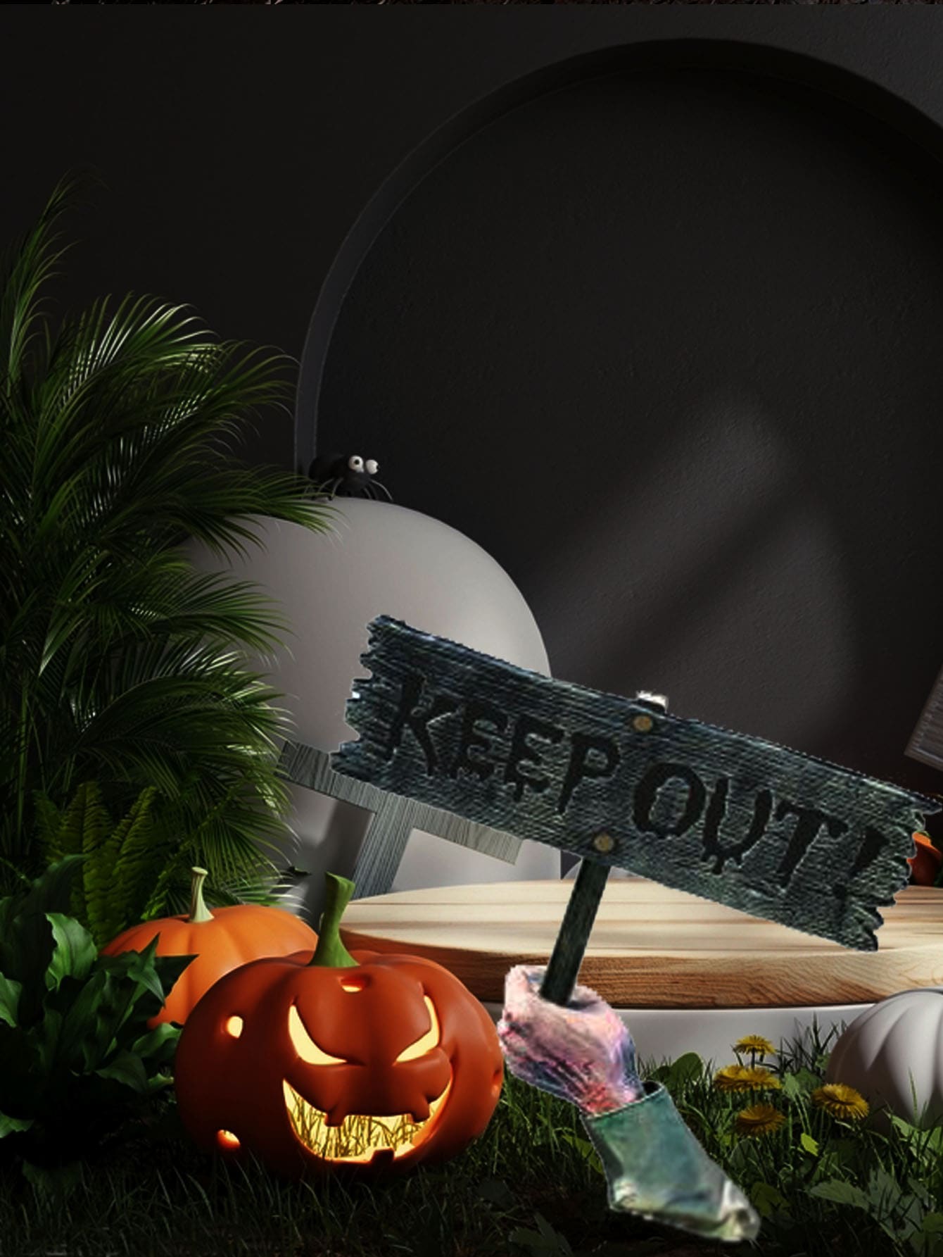 Decoración mantener , Halloween decoraciones para exterior usar - Amarillo - Ver 1