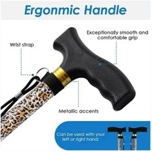 1pc Aluminum Alloy Climbing Cane, High-End, Personalized, Fashionable, Durable, Solid Walking Stick - Multicolor - View 4