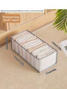 1入組透明抽屜隔板收納盒,適用於衣服和褲子,衣櫃整理籃,家用收納箱 - 無色 - 查看 5