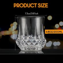 2 Vasos tequileros tazas con luz intermitente multicolor LED automáticas activadas por agua que brillan en la oscuridad - transparente - Ver 7