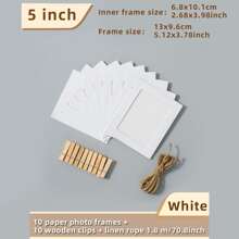 All White Paper Photo Frame