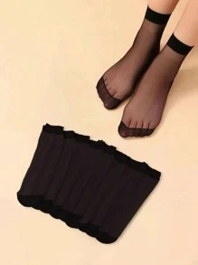 6 Paare langanhaltend Kristall Socken