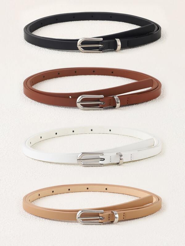 4pcs/set Simple Women's Belt Set