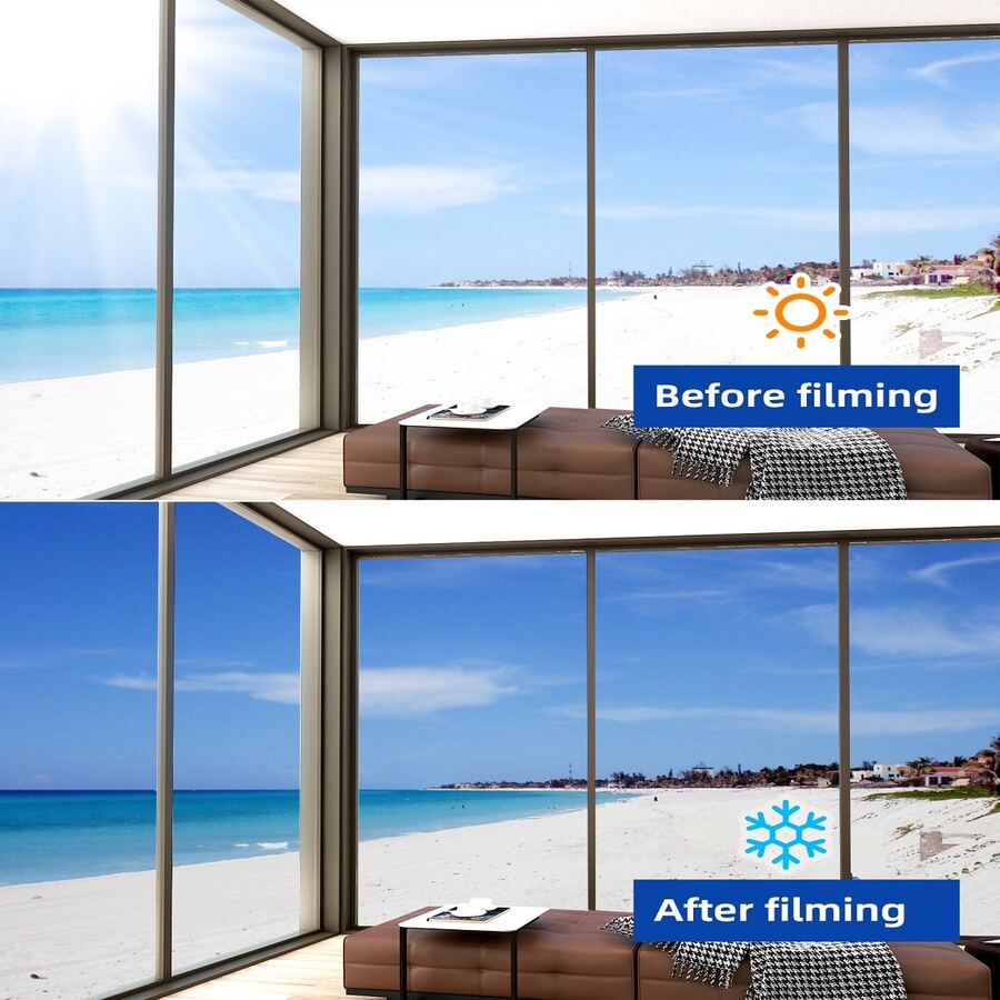 03gr花石膏綠色窗戶膜,高清晰度,極佳隔熱性,良好的遮陽和保護隱私,單向透視,整體遮陽和防曬,適用於家庭、陽台、辦公室、家具和窗戶玻璃膜