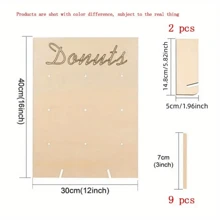 Wooden Donut Stand, Perfect For Birthday Parties, Anniversaries, And Graduations - Beige - View 9