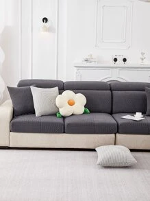 1入款式通用四季毛絨提花沙發坐墊套,極簡現代風格迷人寵物防護彈性沙發套,防刮花純色沙發保護套,適用於l形和1-4人座椅(分開售賣)