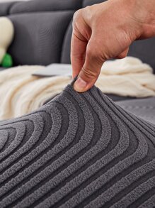 1入款式通用四季毛絨提花沙發坐墊套,極簡現代風格迷人寵物防護彈性沙發套,防刮花純色沙發保護套,適用於l形和1-4人座椅(分開售賣)