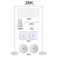 Balloon Stand Flowers Stand 2M 6.5 Feet Tall Balloon Arch Stand with Base Wedding Stand 1Set - White - View 5