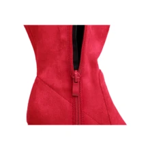 Women's 992 Thigh High |Over The Knee Boots Suede Long Boot With Inner Zipper - Đỏ - Xem 6