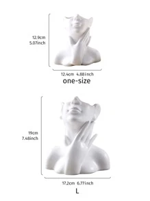 1 件金色手触式领口简约人体形花瓶，现代创意树脂材质小雕像家居装饰花瓶，适用于客厅、厨房、卧室、玄关柜等，家居装饰、花瓶、餐桌装饰 - 金色 - 查看 9