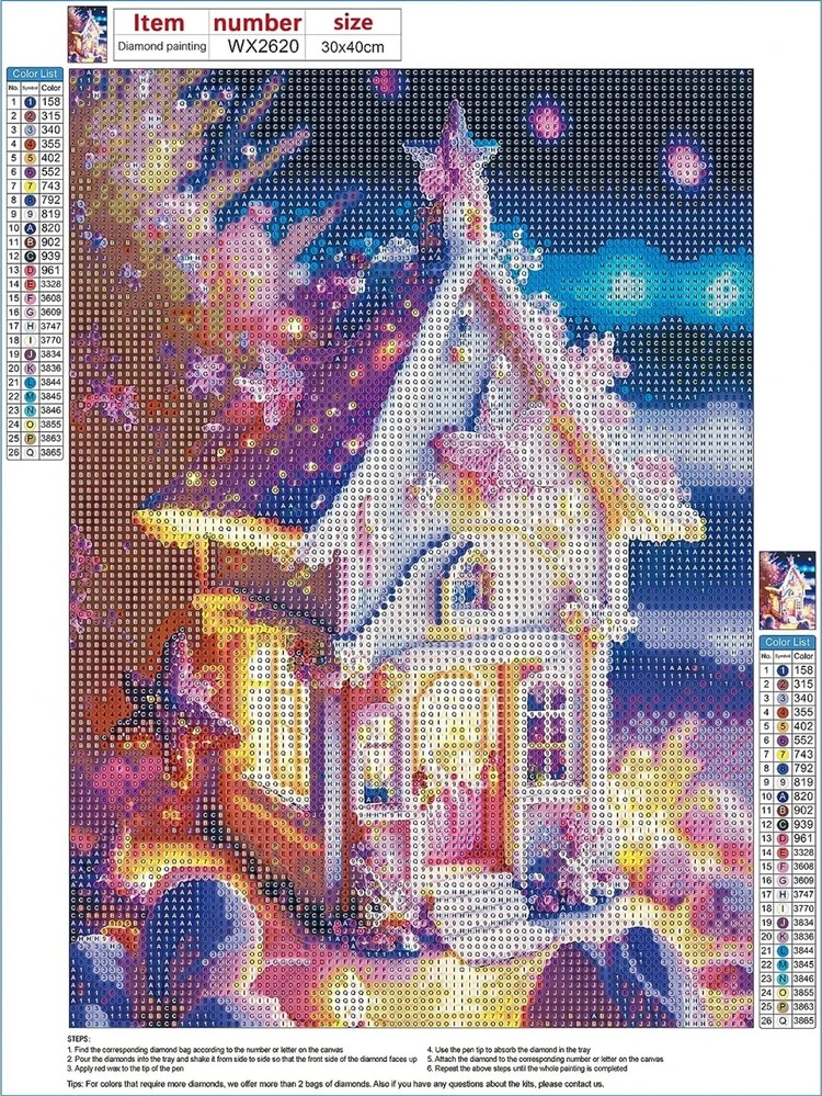 Kit di pittura con diamanti per bambini 5D Paint by Numbers mosaico diamanti adesivi fai da te puntini arte e artigianato kit per ragazze bambini adulti principianti principessa