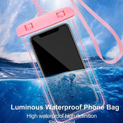 通用防水手机袋，防水手机壳，兼容 14/13/12/11 Pro Max/XS Plus，兼容三星Galaxy S22/S23手机（最大7.0英寸），3D手机干袋，适合度假使用