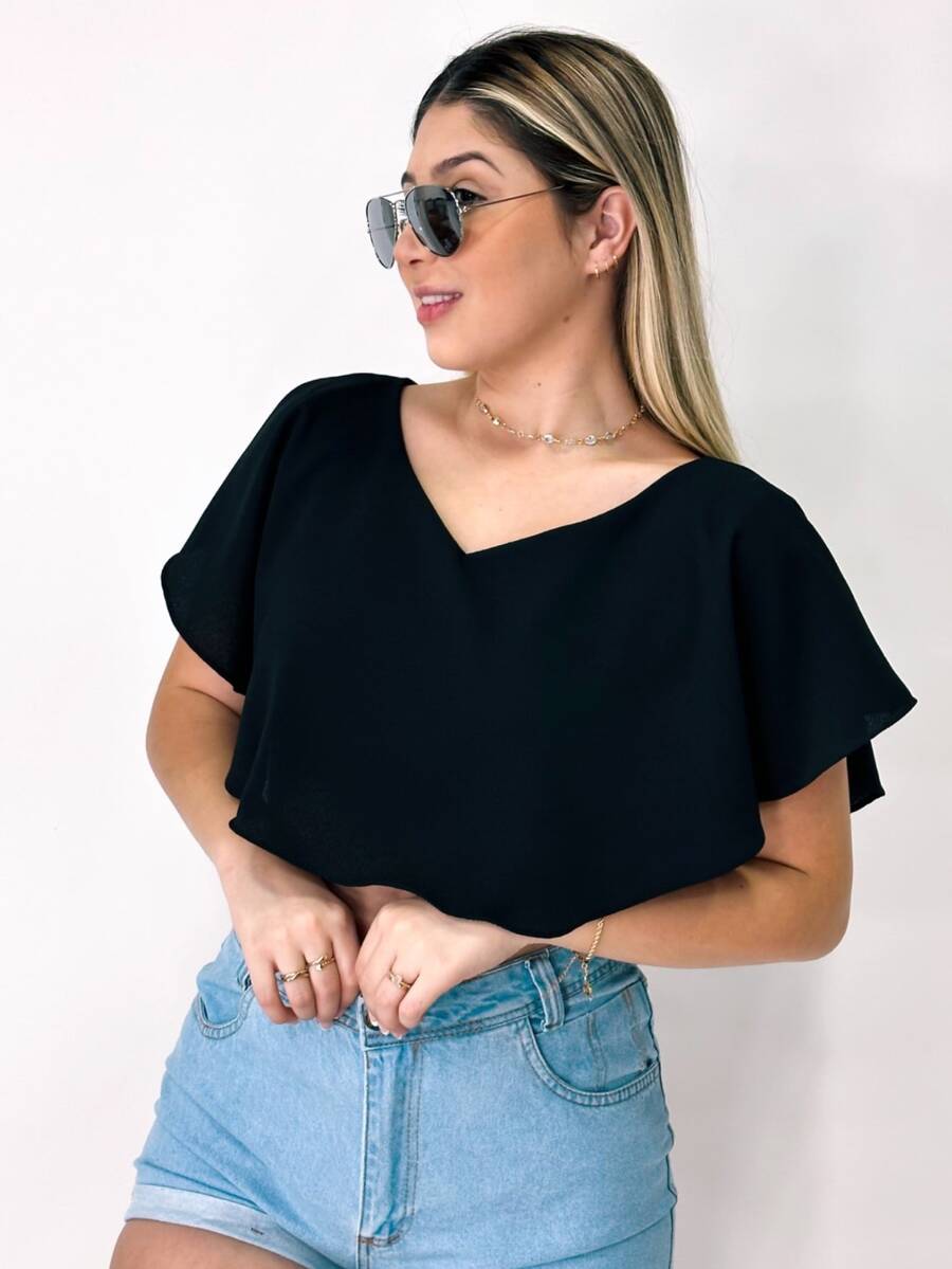 Women Blouses - 黑色 - 查看 1