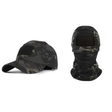 Bộ 2 món/Bộ đồ ngụy trang ban đêm nhiều màu Unisex kèm mũ lưỡi trai bóng chày chống nắng thoáng khí bảo vệ toàn diện, khăn bandana, khẩu trang, thích hợp cho thể thao, câu cá, đạp xe, đi bộ đường dài, cắm trại, leo núi, săn bắn và sử dụng mặt nạ trượt tuyết - Nhiều màu - Xem 3