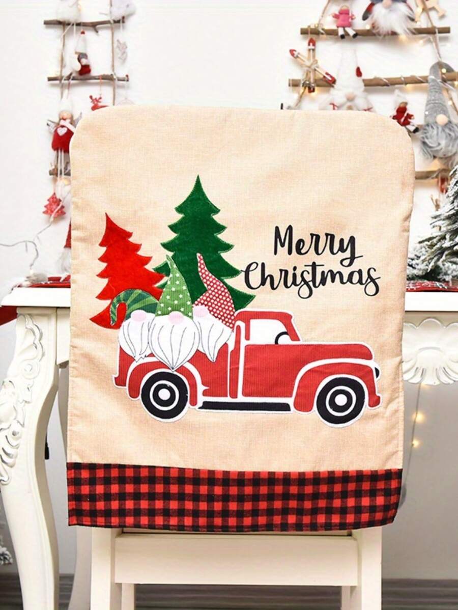 1pc聖誕節裝飾椅背套或汽車座椅套 - 彩色 - 查看 1