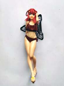 Vermelho Cor Anime Estilo Fato De Banho Menina Decoração Estatueta