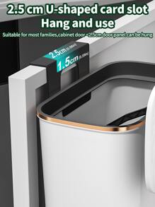 1入組便攜白色極簡風格壁掛式垃圾筒 - 白色 - 查看 4
