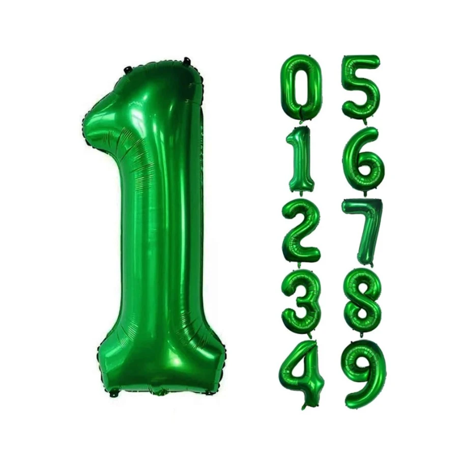 32in Large Green Numeric Aluminum Foil Balloon For Birthday, Festival, Party, Anniversary Decoration Scene Setting, 1pc, Back To School Valentine Day