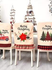 1pc聖誕節裝飾椅背套或汽車座椅套 - 彩色 - 查看 2