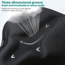 Bike Seat Cushion, Gel Padded Bike Seat Cover For Men Women Comfort, Extra Soft Exercise Bicycle Seat Cover For Outdoor Cycling - 黑色 - 查看 2