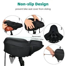 Bike Seat Cushion, Gel Padded Bike Seat Cover For Men Women Comfort, Extra Soft Exercise Bicycle Seat Cover For Outdoor Cycling - 黑色 - 查看 7